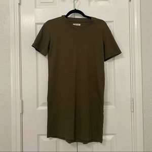 Madewell Size XXS Tshirt Dress Olive Color